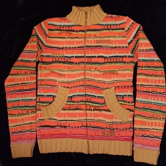 Christian LaCroix Bazaar Zippered Sweater Jacket - Picture 1 of 8